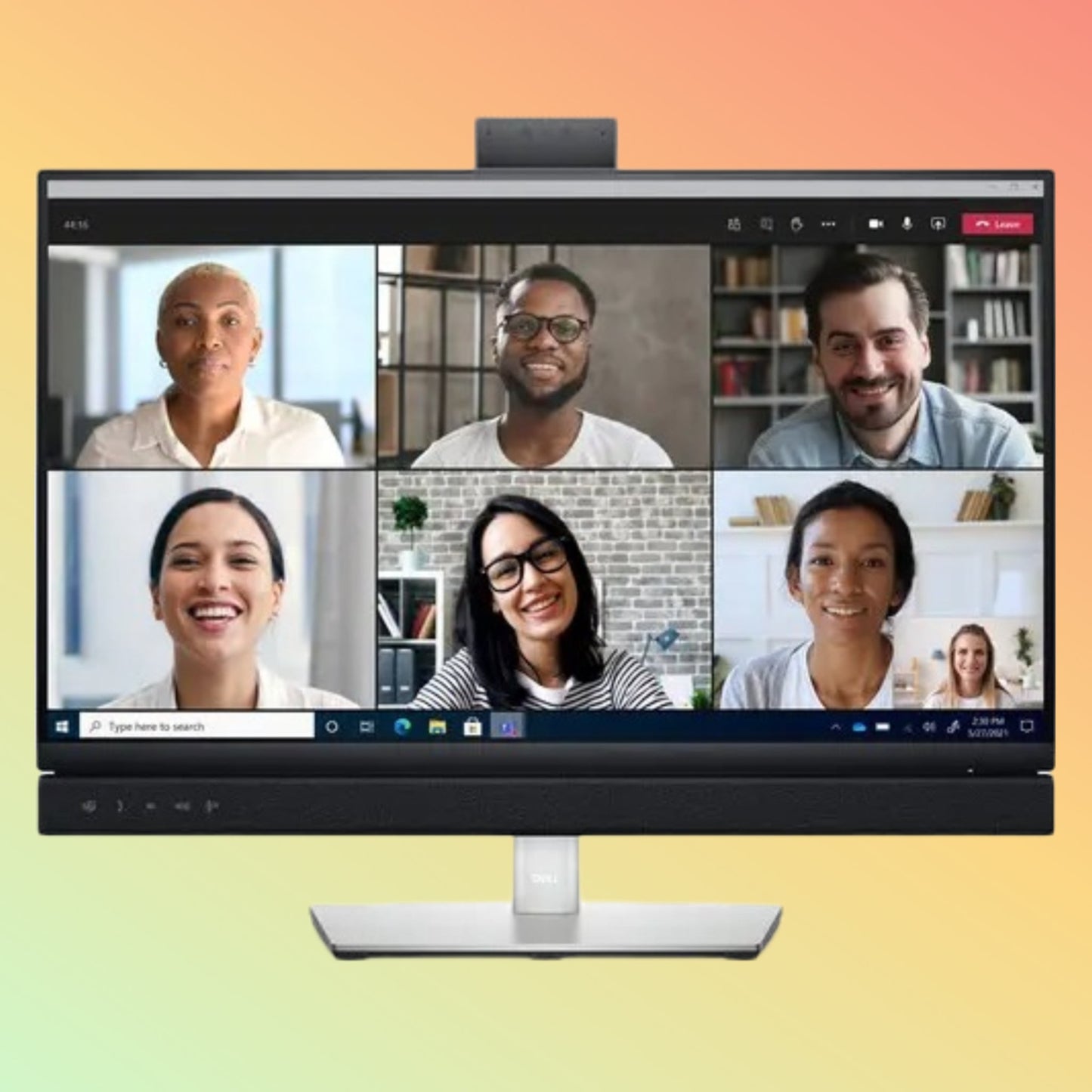 DELL C2422HE Video Conferencing Monitor - 23.8" FHD (1920 x 1080), IPS, DP, HDMI, USB-C, 5MP Webcam, 250 nits, 60 Hz