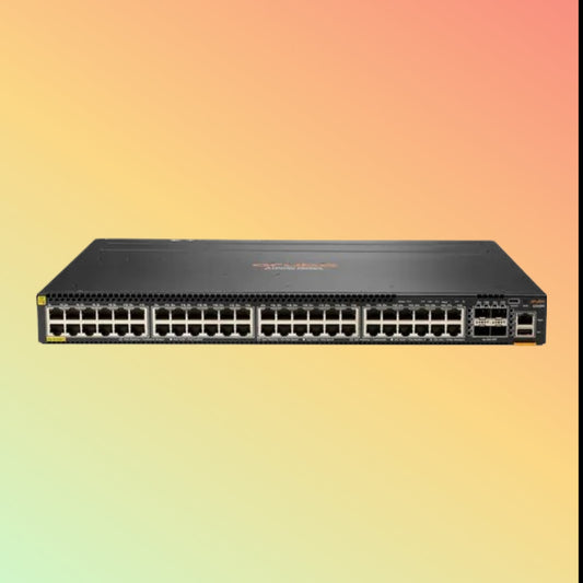 HPE अरूबा CX 6300M ​​(JL661A) स्विच - 48 x गीगाबिट ईथरनेट PoE+ पोर्ट RJ45, 4 x SFP 50 GbE WAN, 2 x USB, 1 x RJ45 LAN OOBM पोर्ट