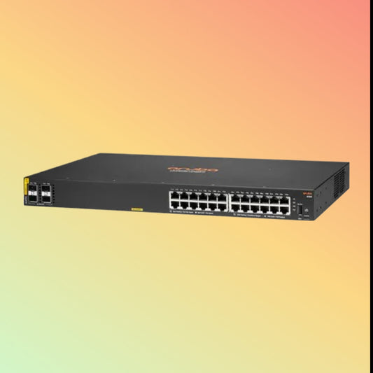 HPE अरूबा CX 6000 (R8N87A) स्विच - 24 x गीगाबिट ईथरनेट PoE+ पोर्ट RJ45 (30 W, 802.3at)