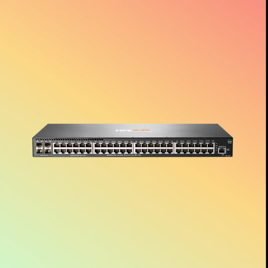 HPE Aruba 2930F (JL256A) Switch - 48 x Gigabit Ethernet port PoE+ ports RJ-45, 4 x SFP+ 1/10GbE ports