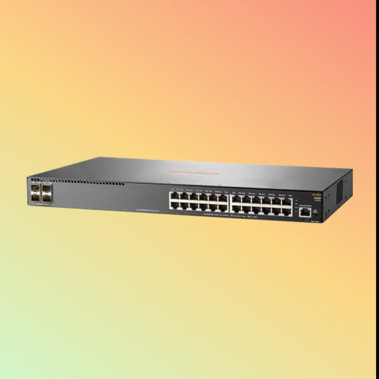 HPE Aruba 2930F (JL253A) Switch - 24 x Gigabit Ethernet Ports RJ45, 4 x SFP+ 10 GbE WAN