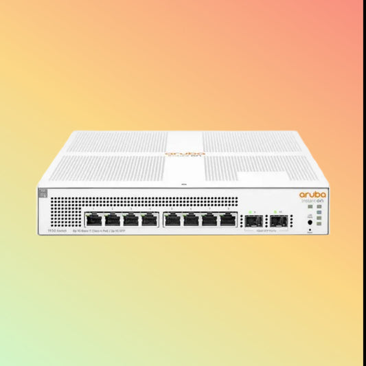एचपीई अरूबा इंस्टेंट ऑन 1930 (जेएल681ए) स्विच - 8 x गीगाबिट ईथरनेट PoE+ पोर्ट्स आरजे45 (30 डब्ल्यू