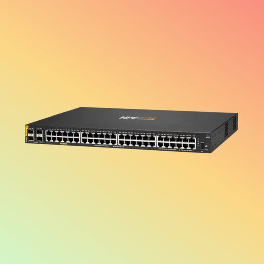 HPE अरूबा CX 6000 (R8N85A) स्विच - 48 x गीगाबिट ईथरनेट BASE-T पोर्ट, 4 x क्लास4 PoE 1G SFP पोर्ट
