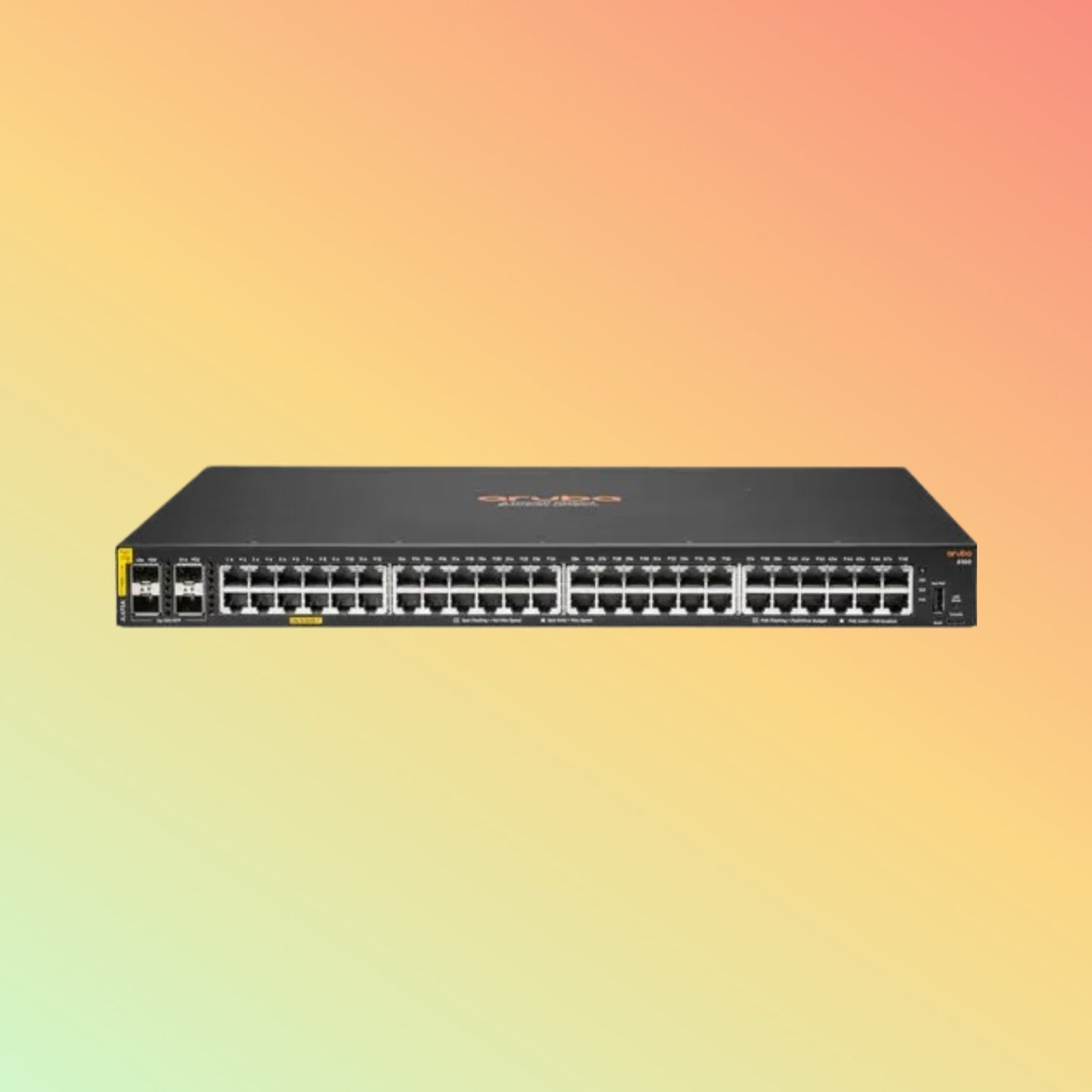 HPE अरूबा CX 6100 (JL675A) स्विच - 48 x गीगाबिट ईथरनेट PoE+ पोर्ट RJ45, 4 x SFP 10 GbE WAN, 2 x USB