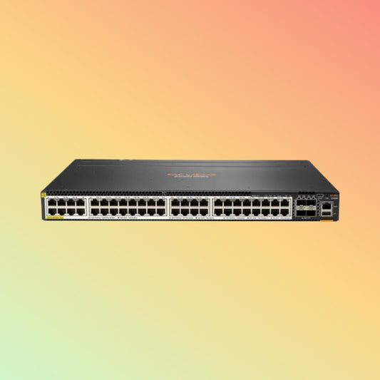 HPE अरूबा CX 6300M ​​(JL659A) स्विच - 48 x 5 GbE PoE++ पोर्ट RJ45, 4 x SFP 25 GbE, 2 x USB