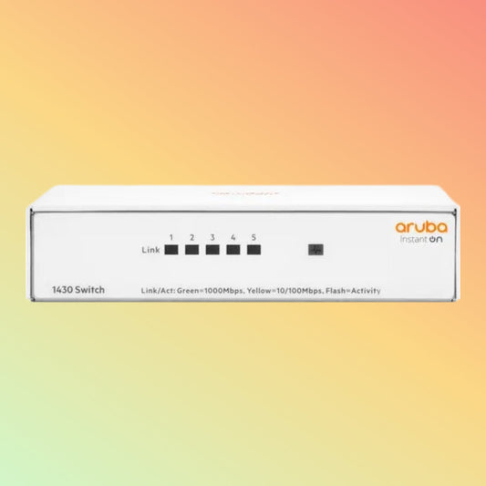 एचपीई अरूबा इंस्टेंट ऑन 1430 (R8R44A) स्विच - 5 x गीगाबिट ईथरनेट पोर्ट RJ45