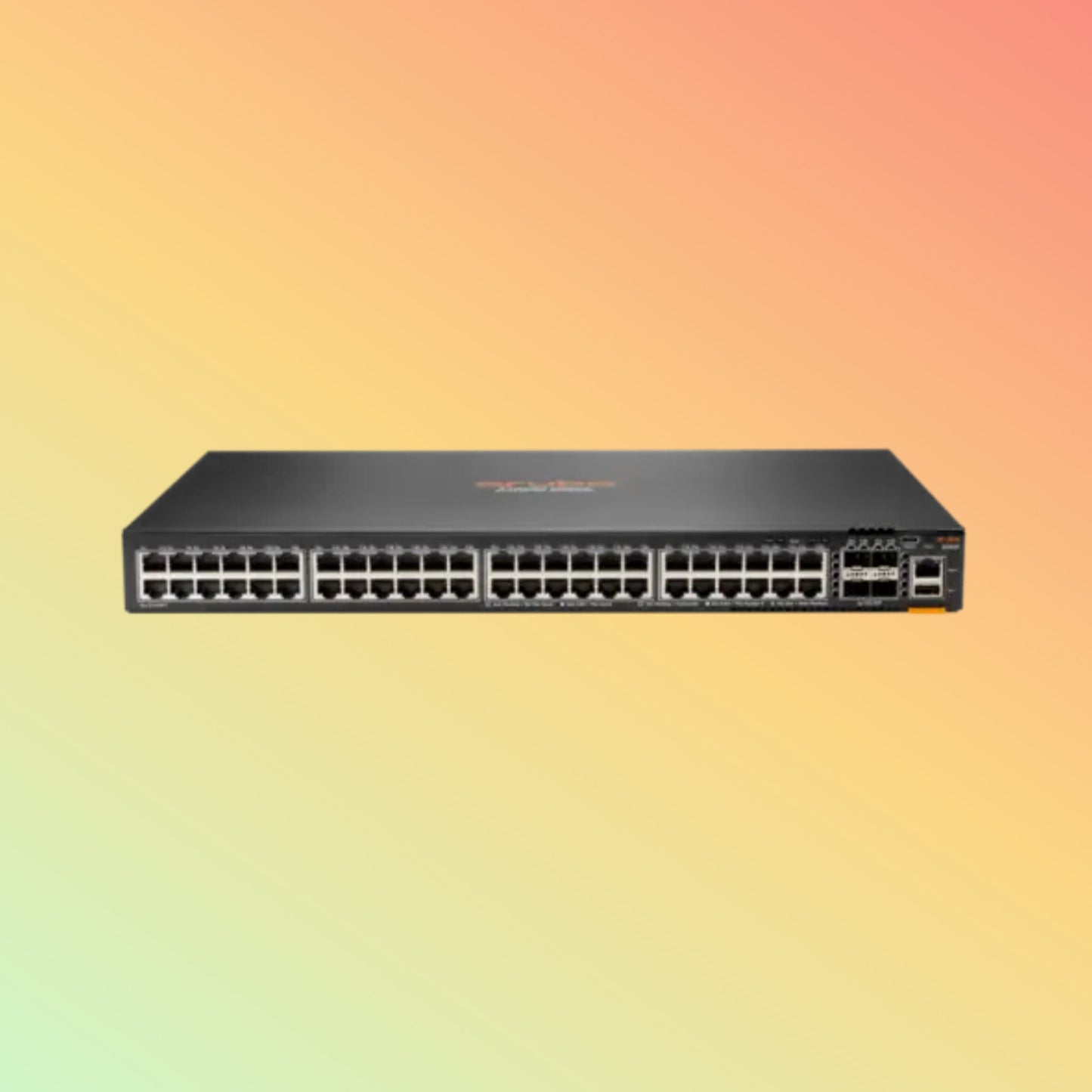 HPE अरूबा CX 6300F (JL667A) स्विच - 48 x गीगाबिट ईथरनेट पोर्ट, 4 x 1G/10G/25G/50G/SFP पोर्ट, 1 x USB‑C कंसोल पोर्ट