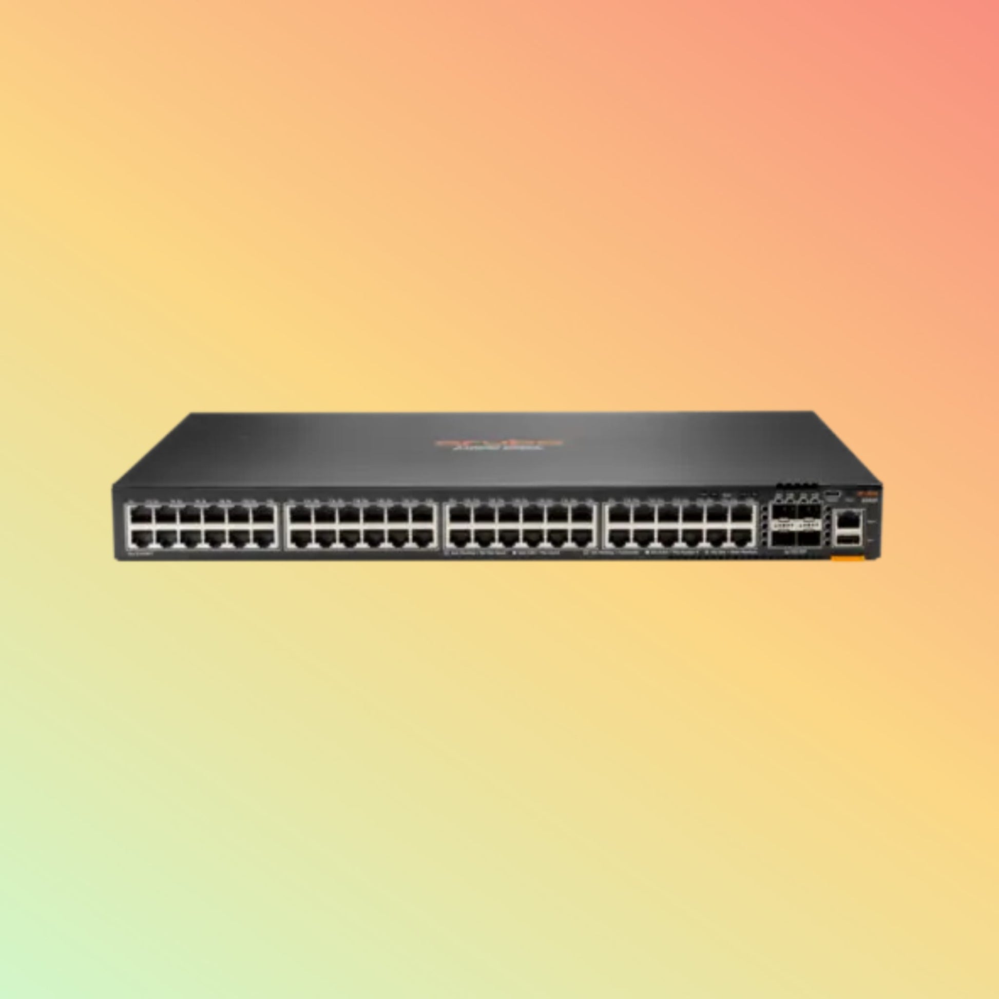 HPE अरूबा CX 6300F (JL667A) स्विच - 48 x गीगाबिट ईथरनेट पोर्ट, 4 x 1G/10G/25G/50G/SFP पोर्ट, 1 x USB‑C कंसोल पोर्ट