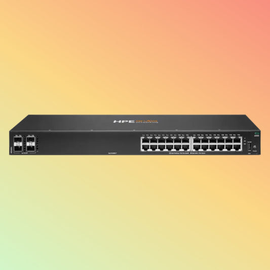 HPE अरूबा CX 6000 (R8N88A) स्विच - 24 x गीगाबिट ईथरनेट बेस-टी पोर्ट RJ45, 4 x 1G SFP पोर्ट