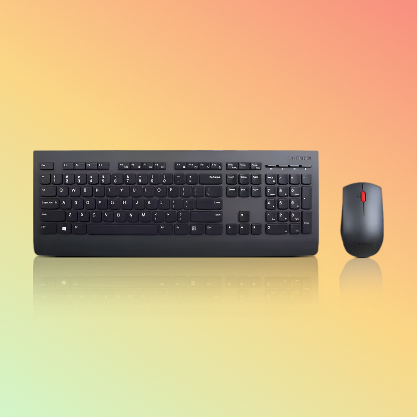 LENOVO Professional Wireless Keyboard and Mouse Combo - Invisible Laser, 1600 DPI, 3 Button, 10 million keystrokes, 2.4 GHz Wireless via Nano USB