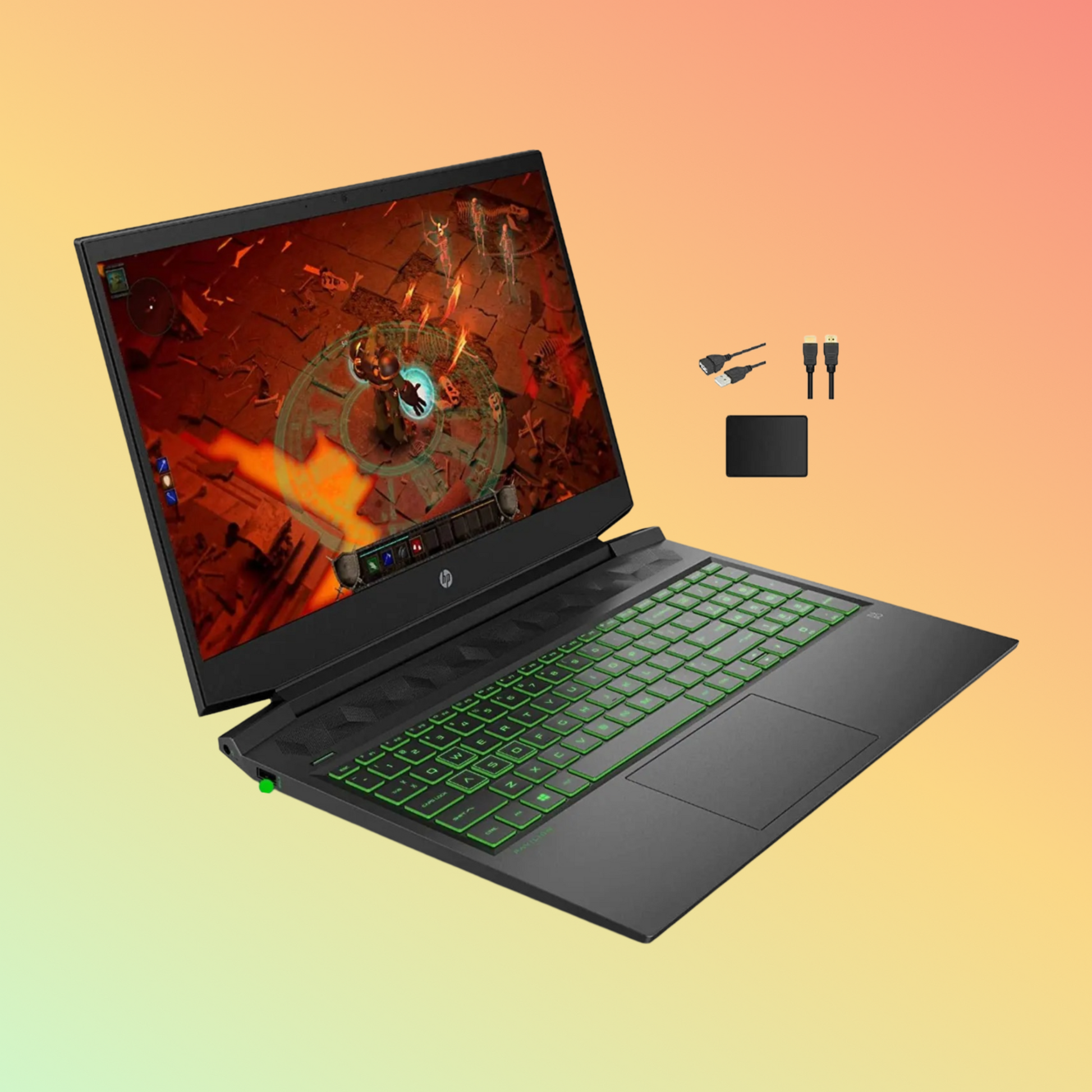 كمبيوتر محمول للألعاب HP PAVILION 15-EC2046NE - معالج Ryzen 7-5800H، سعة 16 جيجابايت، قرص صلب سعة 1 تيرابايت + 256 جيجابايت، بطاقة رسومات NVIDIA GEFORCE RTX 3050Ti سعة 4 جيجابايت، شاشة 15.6 بوصة عالية الدقة بالكامل