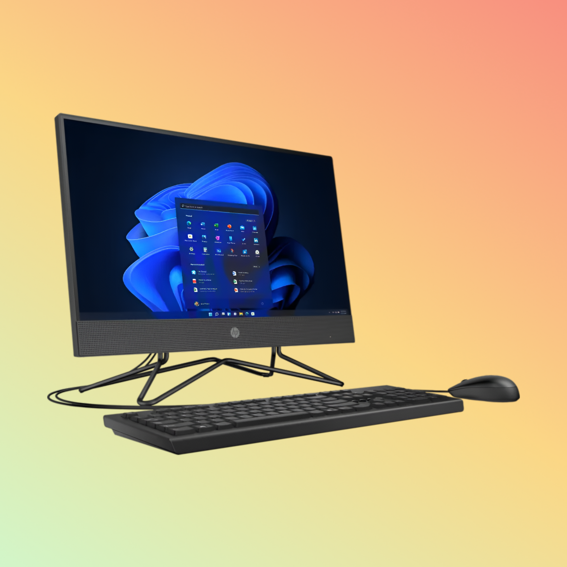 جهاز HP 24-DF1114NH الكل في واحد - معالج i5-1135G7 من الجيل الحادي عشر، سعة تخزين 8 جيجابايت، قرص صلب سعة 1 تيرابايت، شاشة 23.8 بوصة عالية الدقة