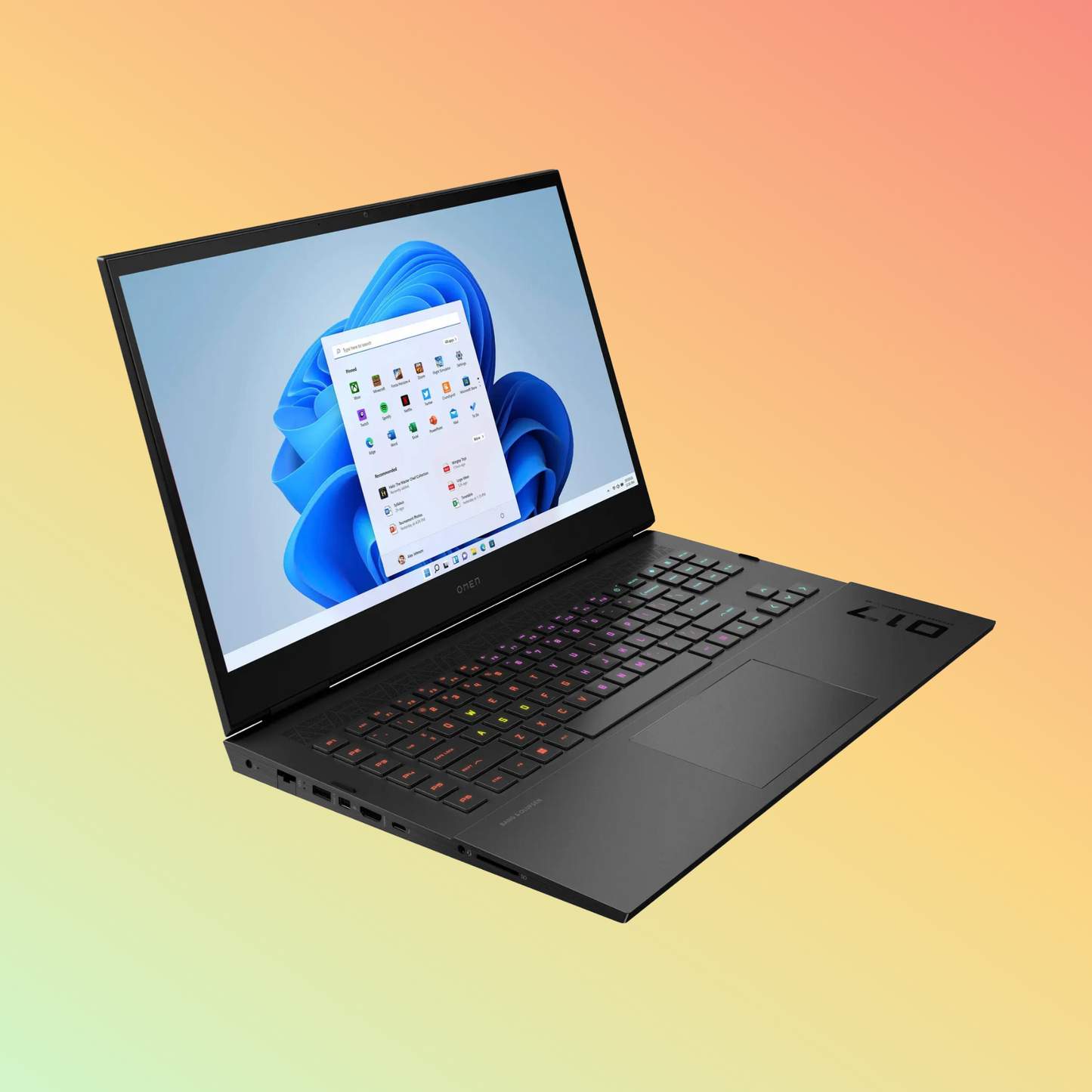 HP OMEN 17-CK1003NR गेमिंग लैपटॉप - 12वीं पीढ़ी i9-12900H, 32GB, 1TB SSD, NVIDIA GeForce RTX 3080Ti 16GB के साथ, 17.3" QHD