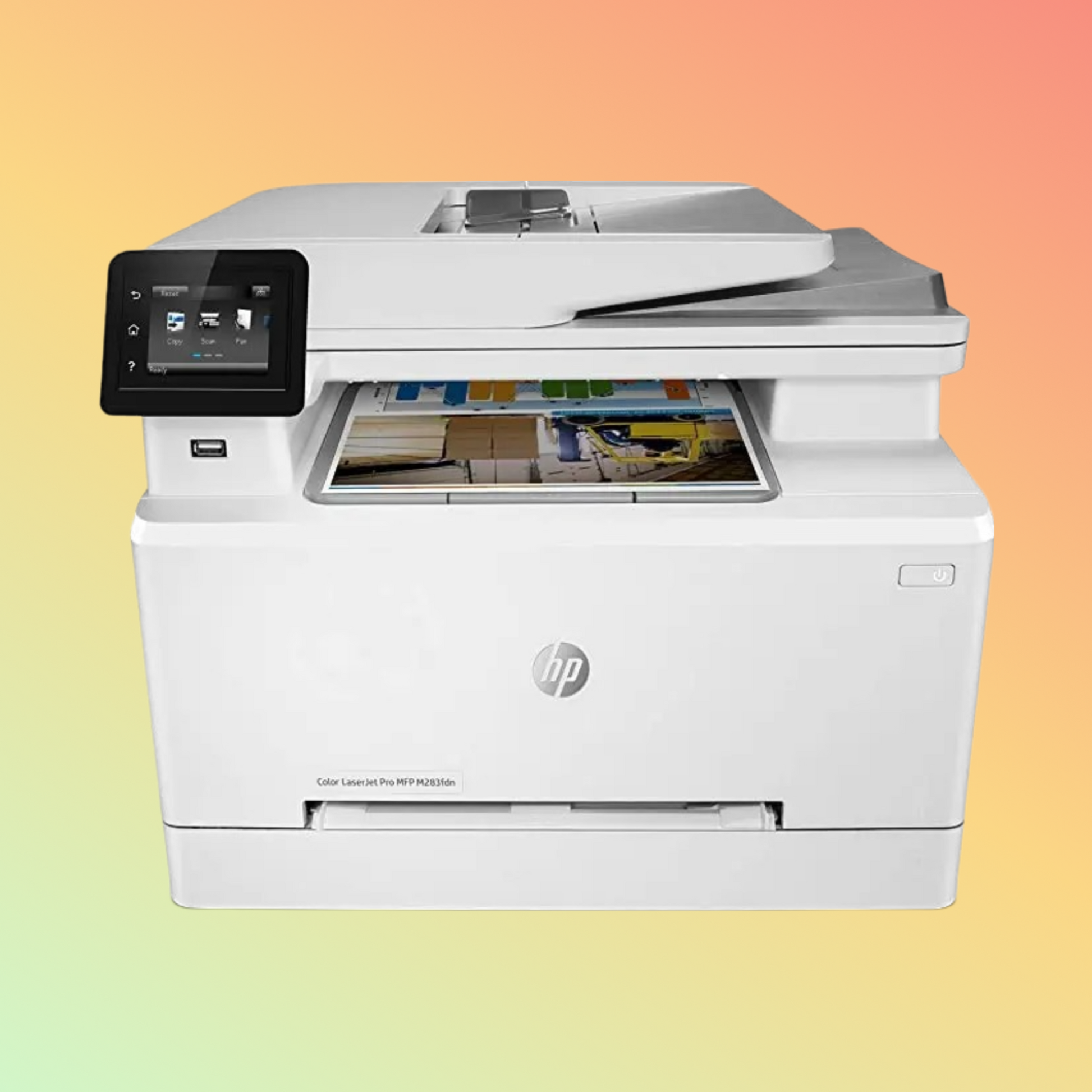 HP LaserJet Pro MFP M283FDN प्रिंटर - वायरलेस, A4, प्रिंट कॉपी स्कैन फ़ैक्स, 21 ppm, 600 x 600 dpi रिज़ॉल्यूशन, 40,000 पेज ड्यूटी साइकिल, काला और रंगीन