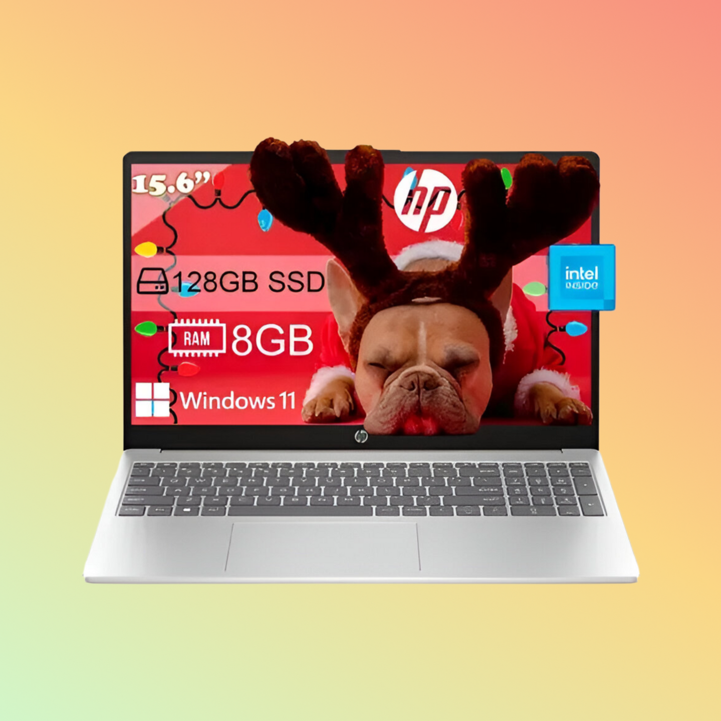 HP 15-FD0083WM लैपटॉप - Intel Pentium N200, 4GB, 128GB SSD, 15.6" HD