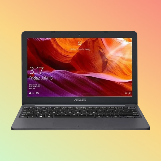 لابتوب ASUS VIVOBOOK E203N - معالج Intel Celeron N3350، ذاكرة وصول عشوائي (RAM) سعة 4 جيجابايت، قرص SSD سعة 64 جيجابايت، شاشة عالية الدقة 11.6 بوصة 