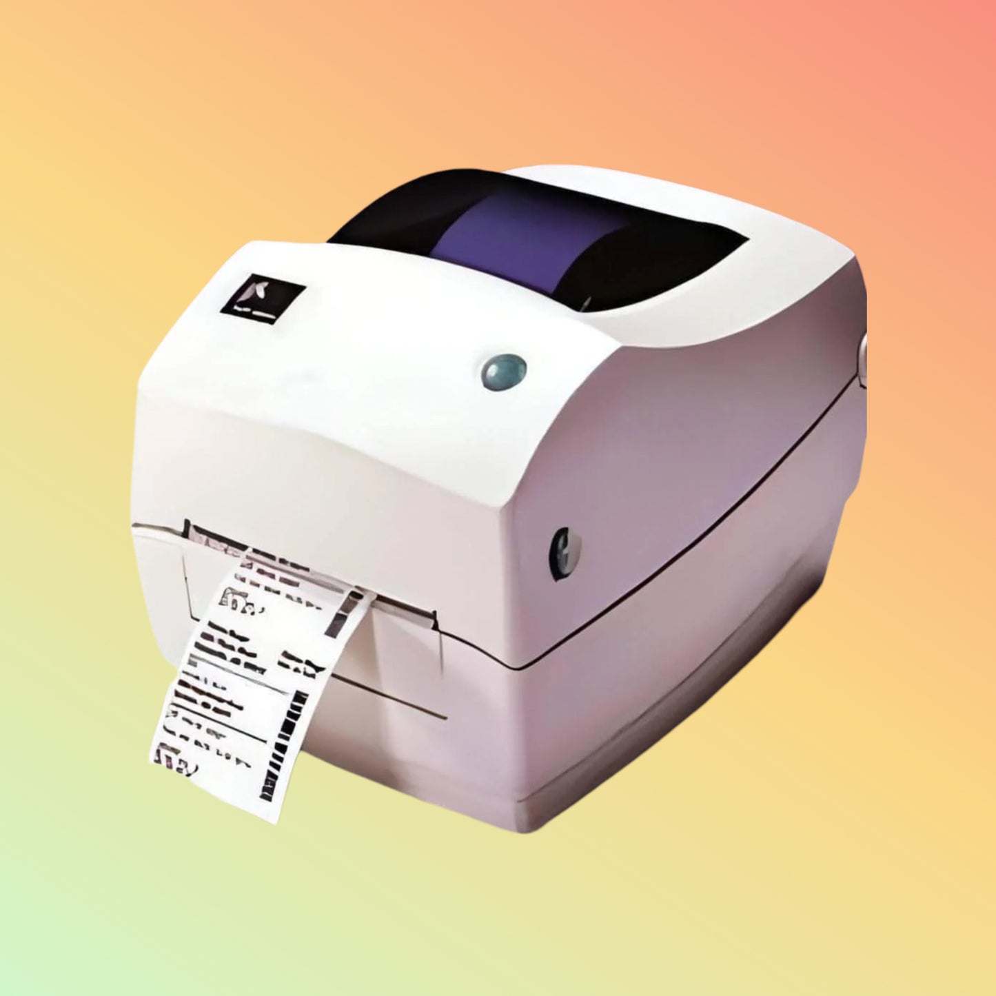 Zebra TLP-2844 printing high-quality barcode labels at 4 inches/sec.