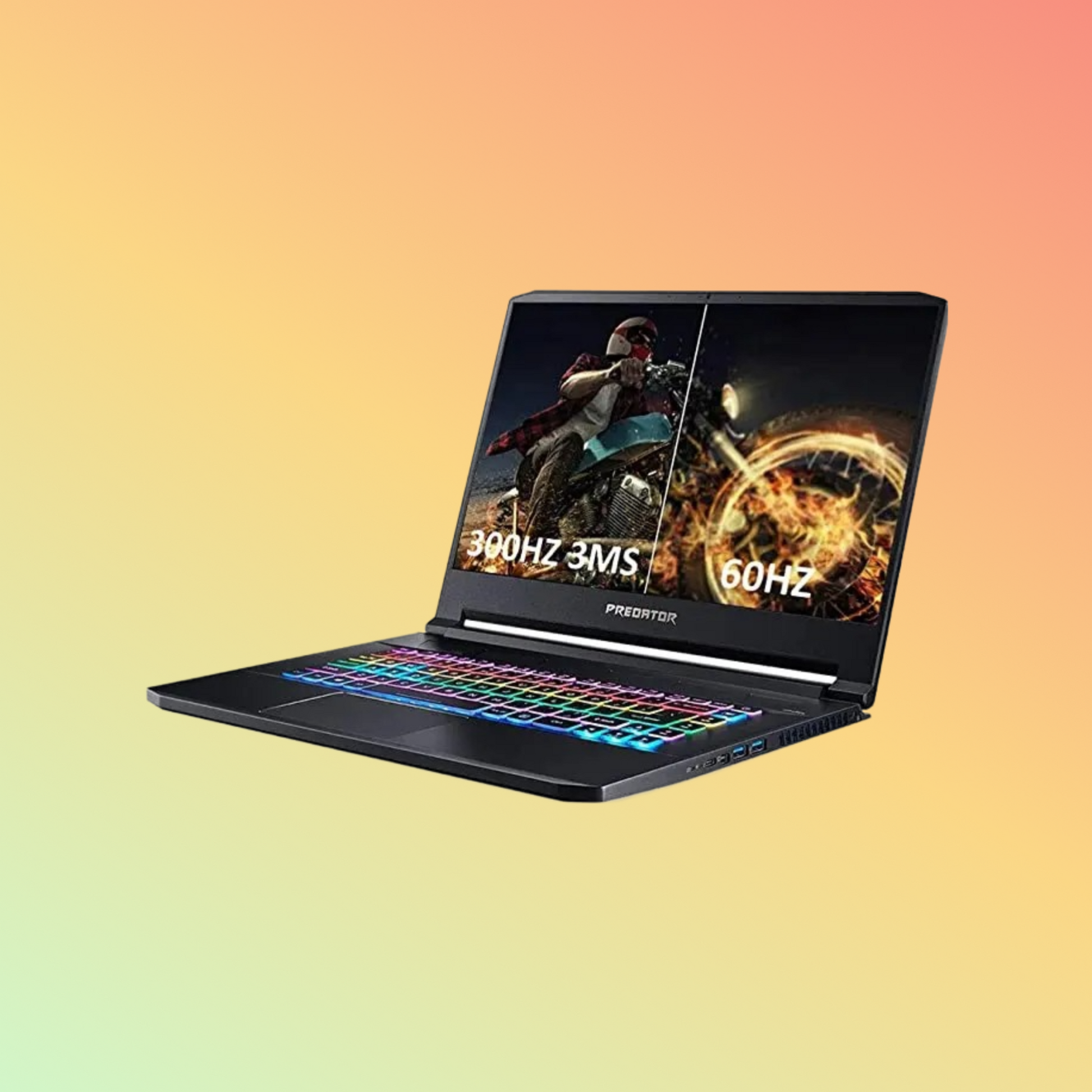 لابتوب الألعاب ACER PREDATOR TRITON 500 - معالج i7-10750H من الجيل العاشر، وذاكرة وصول عشوائي (RAM) سعة 16 جيجابايت، ومحرك أقراص صلبة SSD سعة 512 جيجابايت، وبطاقة رسومات NVIDIA GeForce RTX 2070 سعة 8 جيجابايت، وشاشة 15.6 بوصة عالية الدقة بالكامل