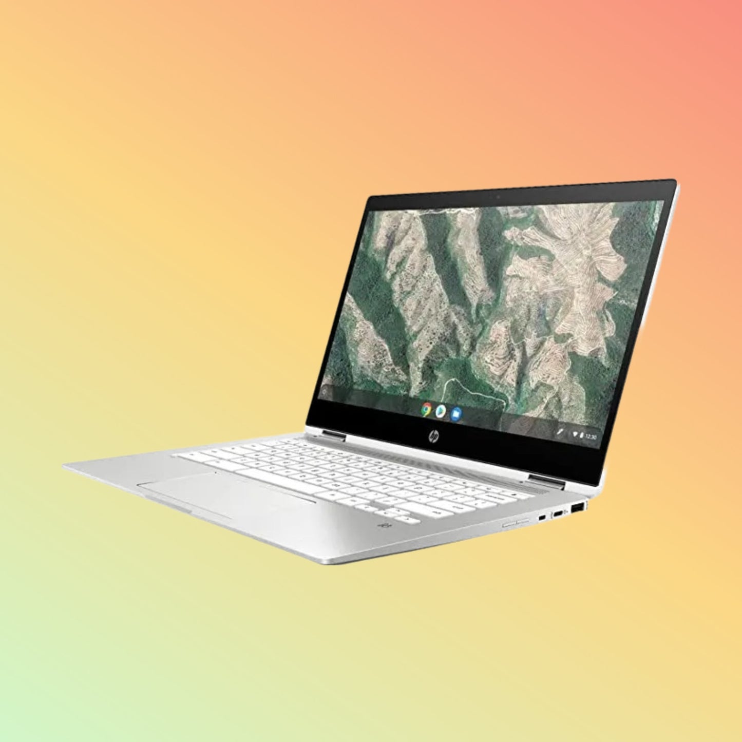 كمبيوتر محمول HP Chromebook 14b-CA0013DX - Intel Celeron N4020، سعة تخزين 4 جيجابايت، ذاكرة eMMC سعة 32 جيجابايت، شاشة 14 بوصة عالية الدقة تعمل باللمس X360