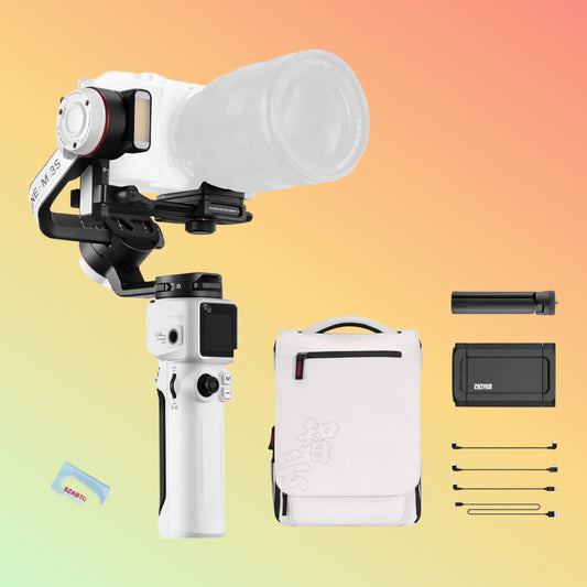 Zhiyun CRANE-M3S Combo Gimbal - 3-Axis, Bluetooth 5.0, Fixed Touchscreen OLED, White