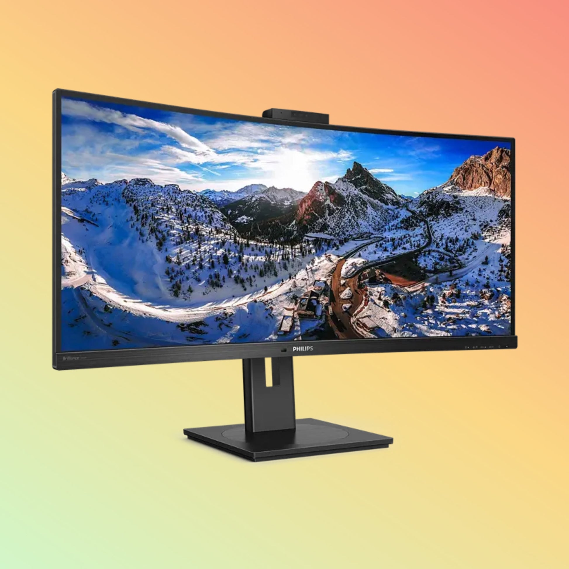 شاشة فيليبس المنحنية 346P1CRH - 34 بوصة UWQHD (3440 × 1440)، VA، HDMI، DP، USB-C، 500 شمعة، 100 هرتز