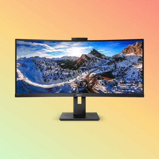 फिलिप्स 346P1CRH कर्व्ड मॉनिटर - 34" UWQHD (3440 x 1440), VA, HDMI, DP, USB-C, 500 निट्स, 100 Hz