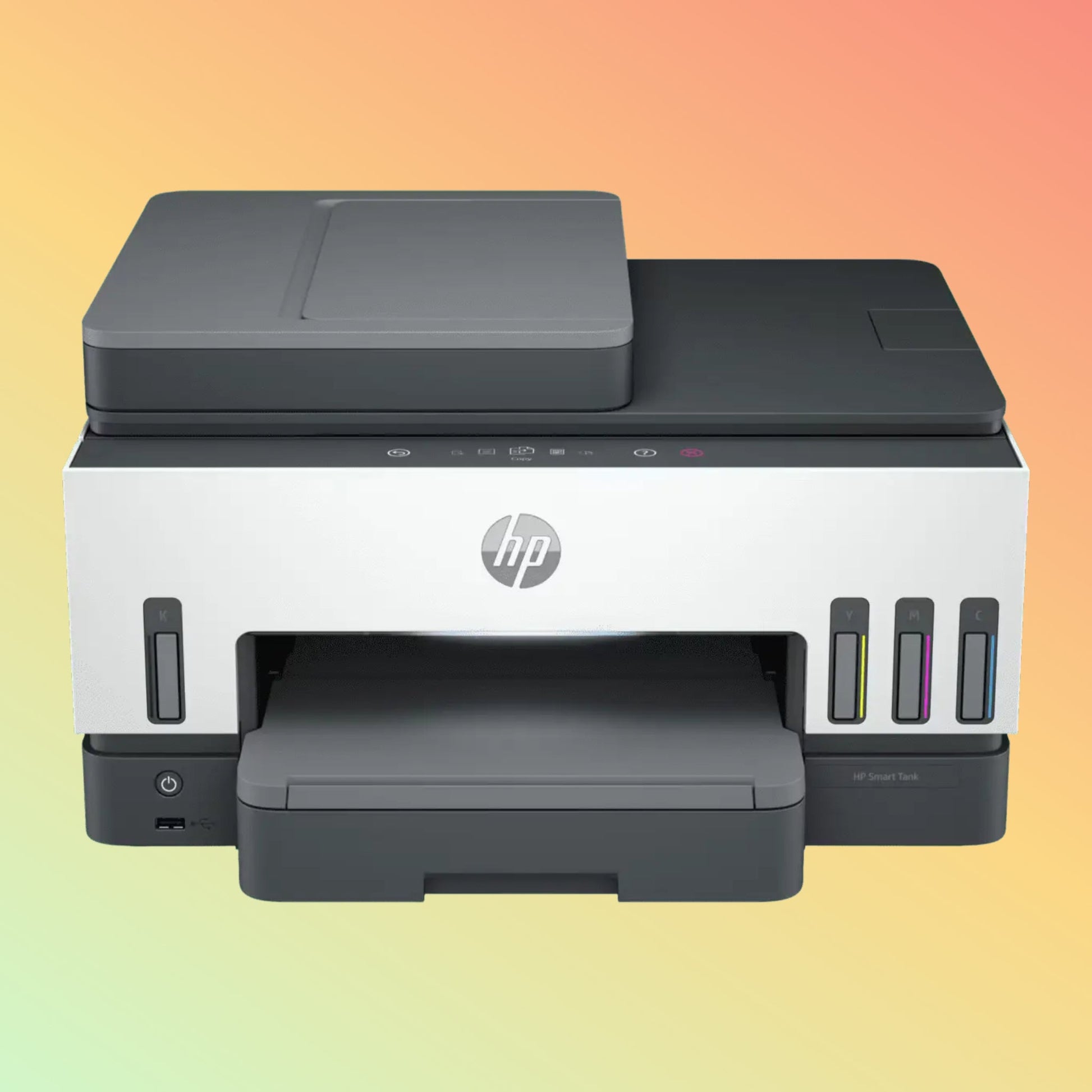 HP SMART TANK 790 Printer - Wireless, A4, Print Copy Scan Fax, 23 ppm, 1200 x 1200 rendered dpi Resolution, 6,000 Pages Duty Cycle, Black and Color