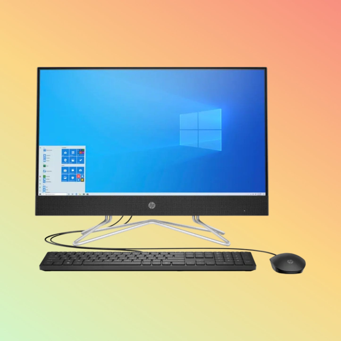 جهاز HP All-in-One 200 G4 - معالج i3-10110U من الجيل العاشر، وذاكرة وصول عشوائي (RAM) سعة 8 جيجابايت، وقرص تخزين SSD سعة 256 جيجابايت، وشاشة FHD مقاس 21.5 بوصة
