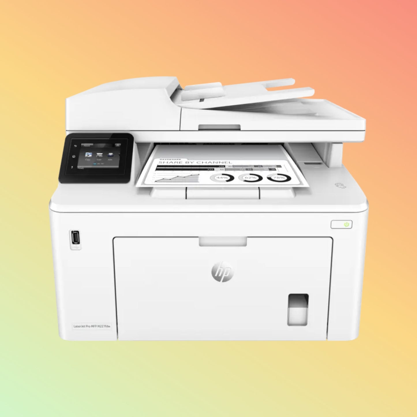 HP LaserJet Pro MFP M227FDW प्रिंटर - वायरलेस, A4, प्रिंट कॉपी स्कैन, 28 ppm, 1200 x 1200 dpi रिज़ॉल्यूशन, 30,000 पेज ड्यूटी साइकिल
