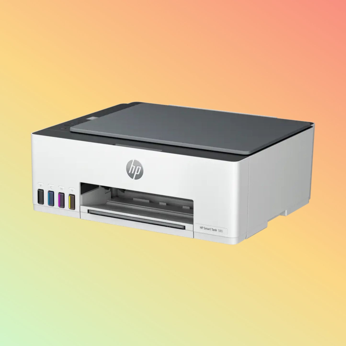 HP SMART TANK 580 Printer - Wireless, A4, Print Copy Scan, 12 ppm, 1200 x 1200 rendered dpi Resolution, 3,000 Pages Duty Cycle, Black and Color