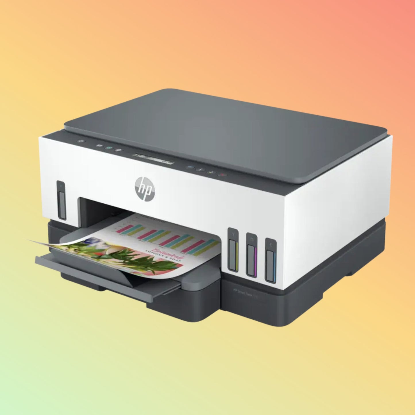 HP SMART TANK 720 Printer - Wireless, A4, Print Copy Scan, 15 ppm, 1200 x 1200 rendered dpi Resolution, 5,000 Pages Duty Cycle, Black and Color