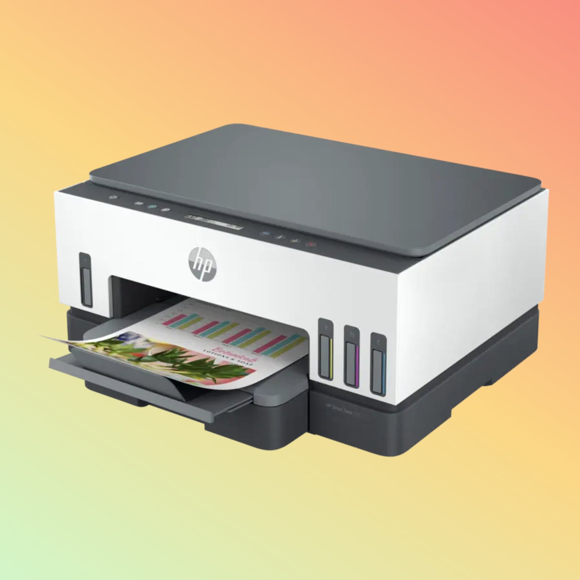 HP SMART TANK 720 Printer - Wireless, A4, Print Copy Scan, 15 ppm, 1200 x 1200 rendered dpi Resolution, 5,000 Pages Duty Cycle, Black and Color