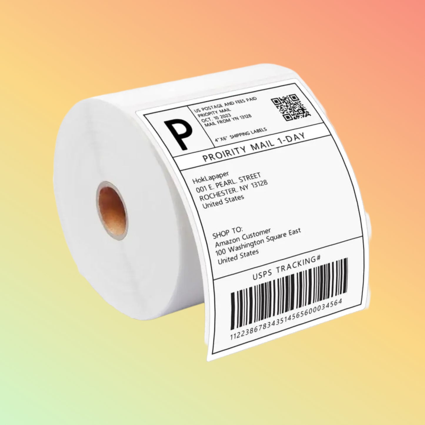 100mm x 70mm Removable Thermal Synthetic Label