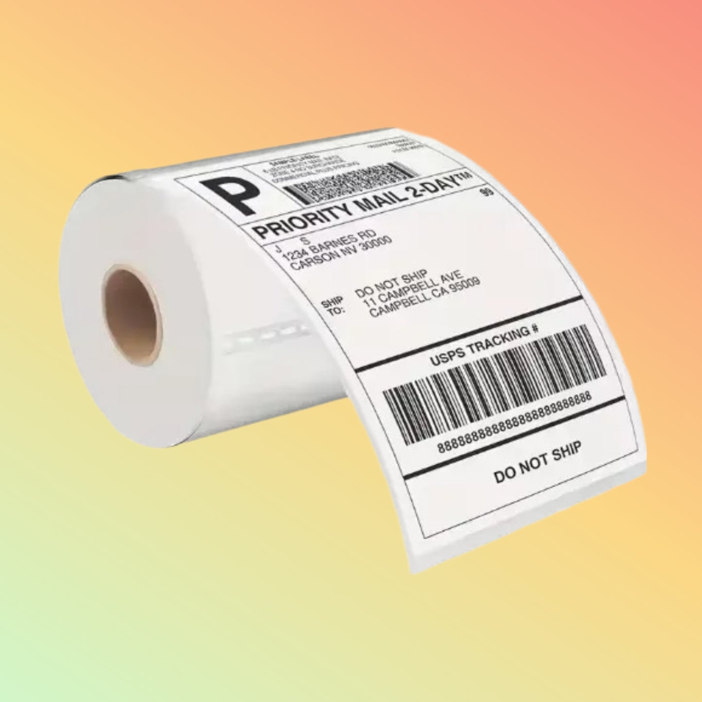 100mmx76mm Removable Thermal Synthetic Label