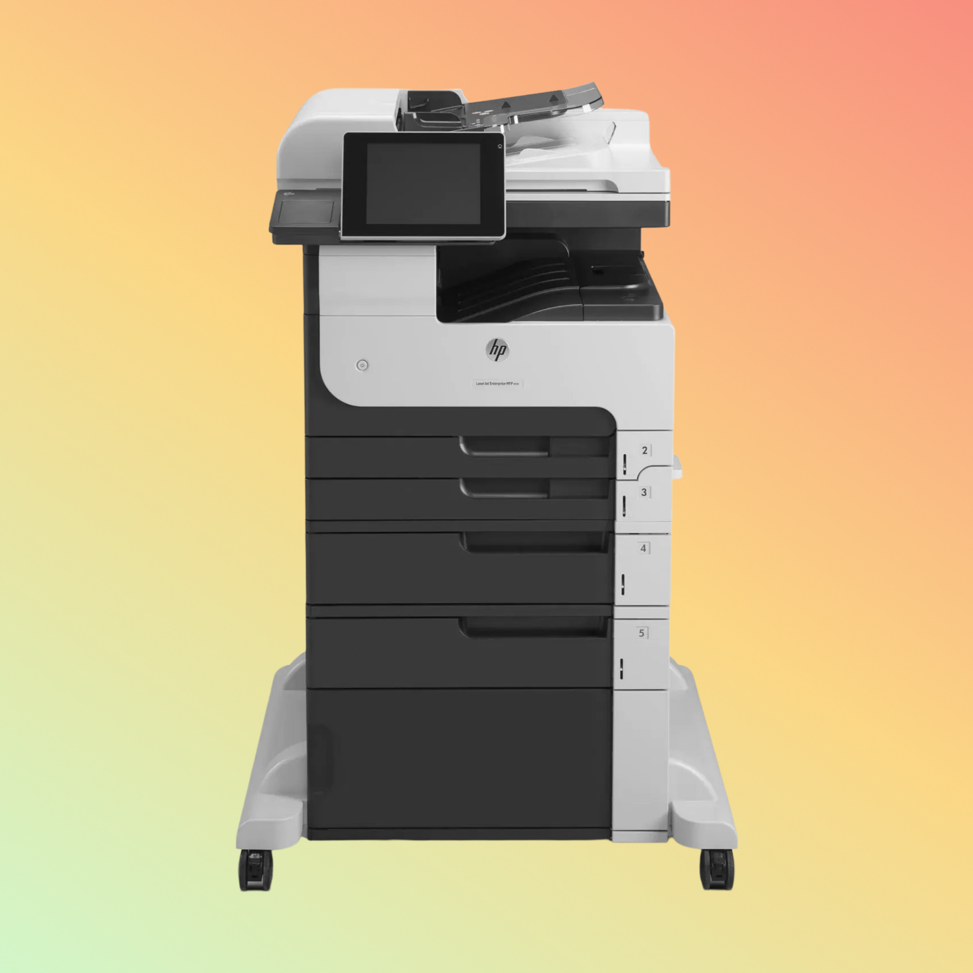 طابعة HP LaserJet Enterprise MFP M725F - A4، طباعة ونسخ ومسح ضوئي وفاكس، 41 صفحة في الدقيقة، دقة 1200 × 1200 نقطة في البوصة، دورة عمل 200,000 صفحة 