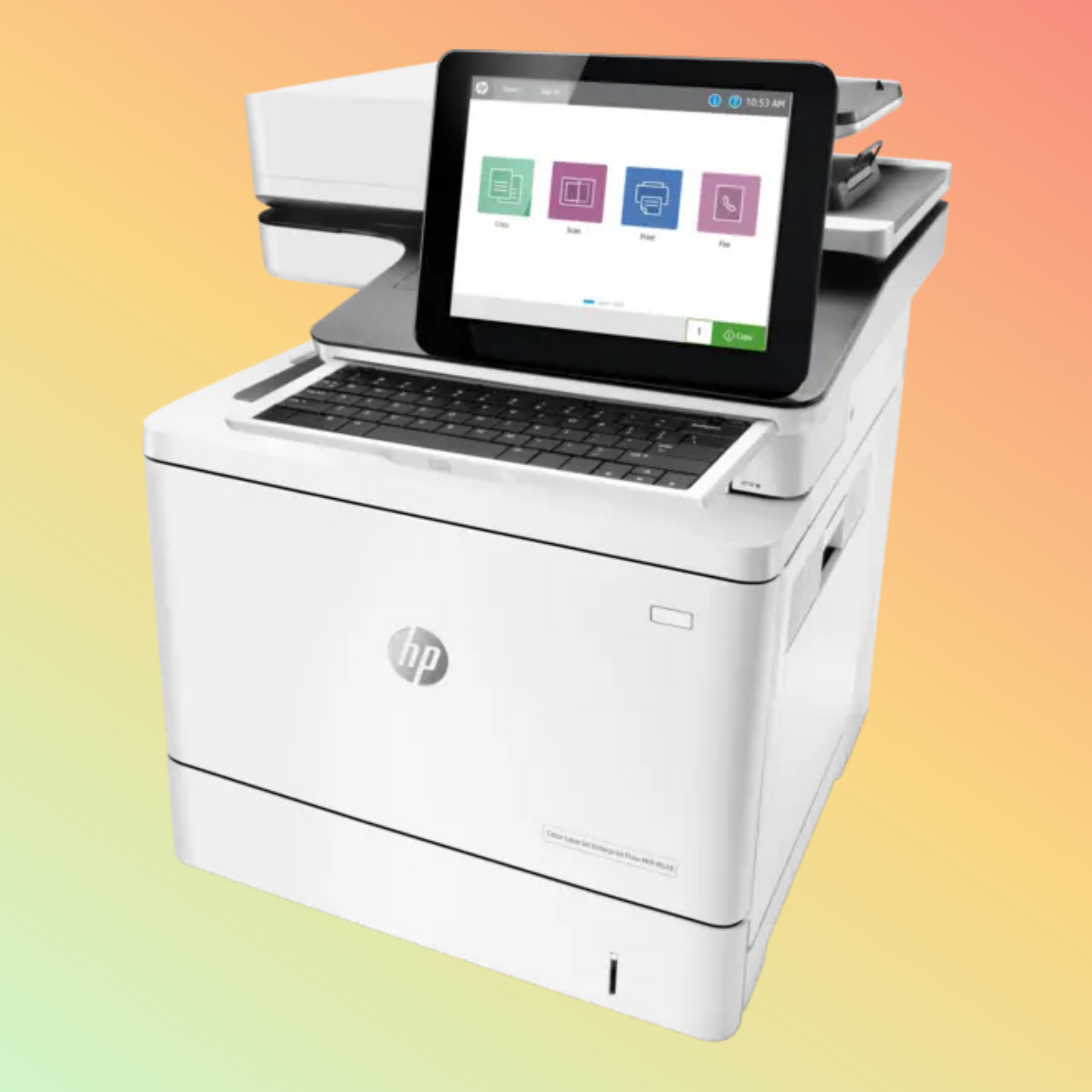 طابعة HP LaserJet Enterprise Flow MFP M578C - A4، طباعة ونسخ ومسح ضوئي وفاكس، 38 صفحة في الدقيقة، دقة 600 × 600 نقطة في البوصة، دورة عمل 80,000 صفحة، أسود وملون