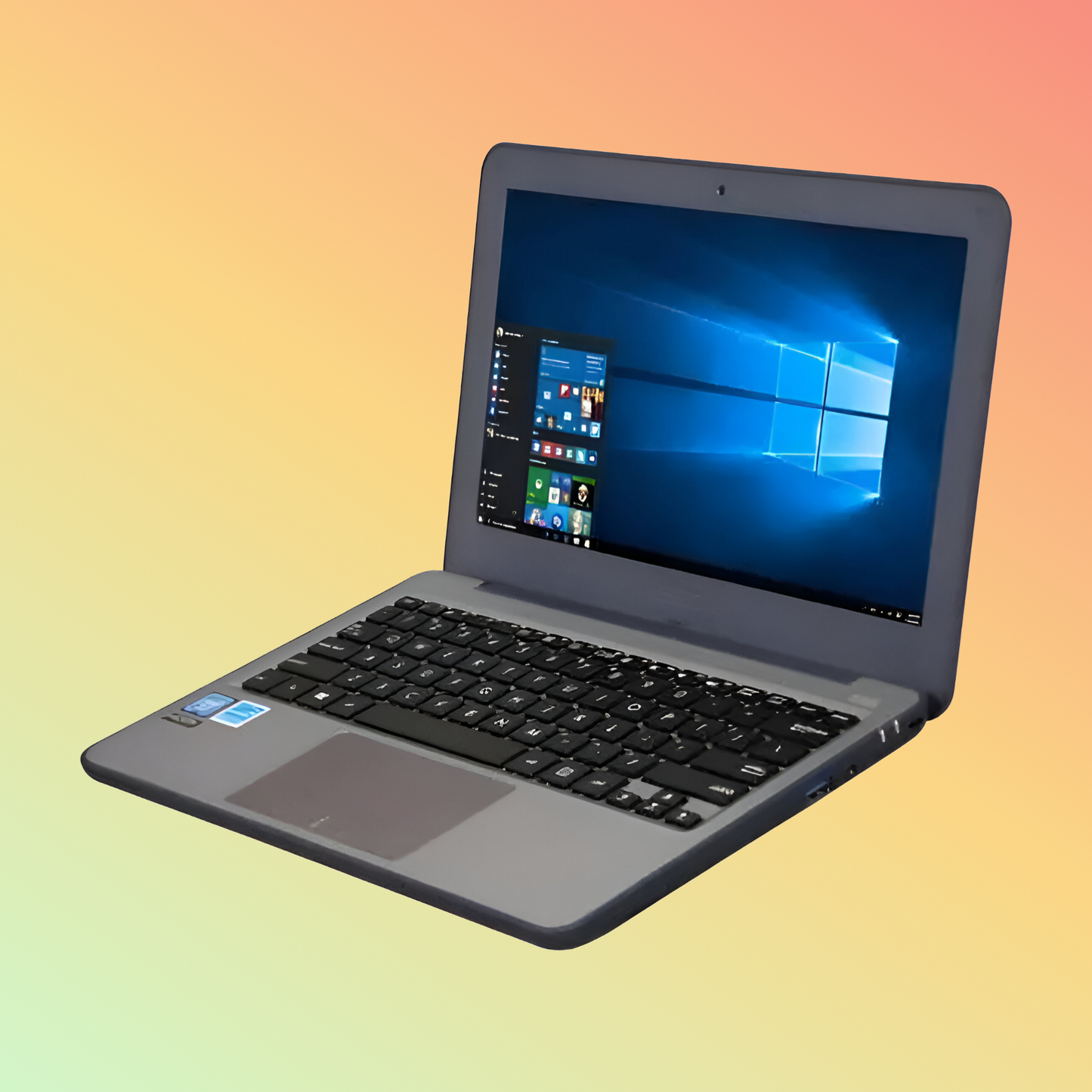 كمبيوتر محمول ASUS W202NA - معالج Intel Celeron ثنائي النواة N3350U، ذاكرة وصول عشوائي (RAM) سعة 4 جيجابايت، وذاكرة تخزين داخلية سعة 128 جيجابايت eMMC، وشاشة عالية الدقة 11.6 بوصة