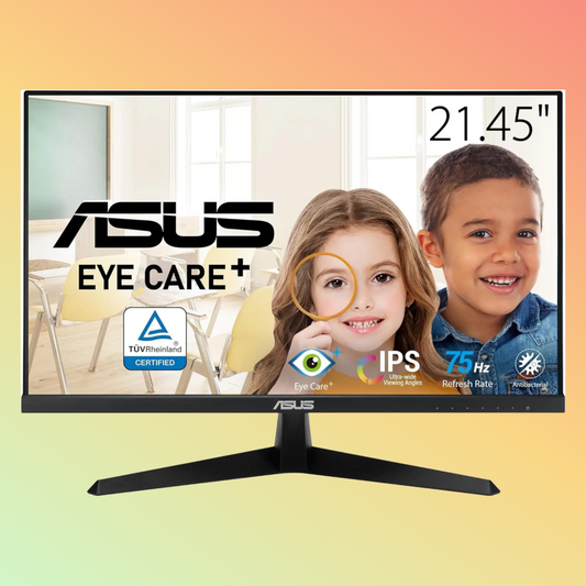 ASUS VY229HE आई केयर मॉनिटर - 21.4" FHD (1920 x 1080), IPS, HDMI, VGA, 250 निट्स, 75 Hz