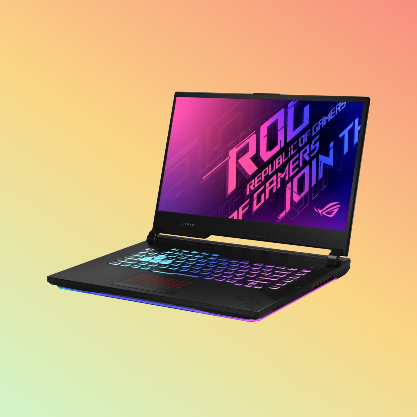 كمبيوتر محمول للألعاب ASUS ROG STRIX G15 G512LV - معالج i7-10870H من الجيل العاشر، وذاكرة وصول عشوائي (RAM) سعة 16 جيجابايت، ومحرك أقراص صلبة SSD سعة 512 جيجابايت، وبطاقة رسومات NVIDIA GeForce RTX 2060 سعة 6 جيجابايت، وشاشة 15.6 بوصة عالية الدقة بالكامل