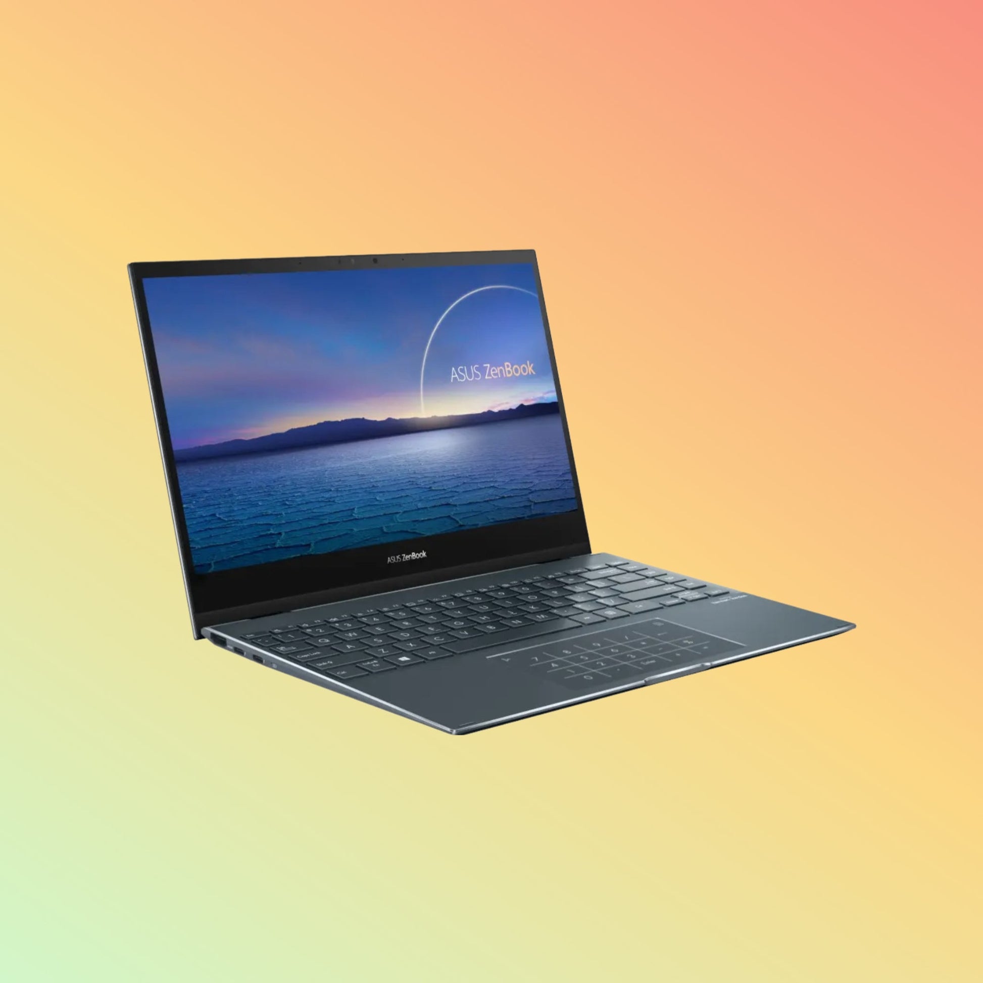 لابتوب ASUS ZENBOOK FLIP 13 - معالج i7-1165G7 من الجيل الحادي عشر، وذاكرة وصول عشوائي (RAM) سعة 16 جيجابايت، ومحرك أقراص SSD سعة 1 تيرابايت، وشاشة لمس FHD X360 مقاس 13.3 بوصة