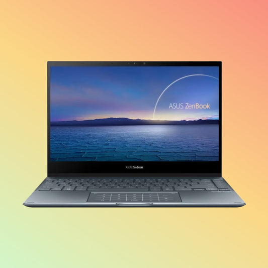 لابتوب ASUS ZENBOOK FLIP 13 - معالج i7-1165G7 من الجيل الحادي عشر، وذاكرة وصول عشوائي (RAM) سعة 16 جيجابايت، ومحرك أقراص SSD سعة 1 تيرابايت، وشاشة لمس FHD X360 مقاس 13.3 بوصة