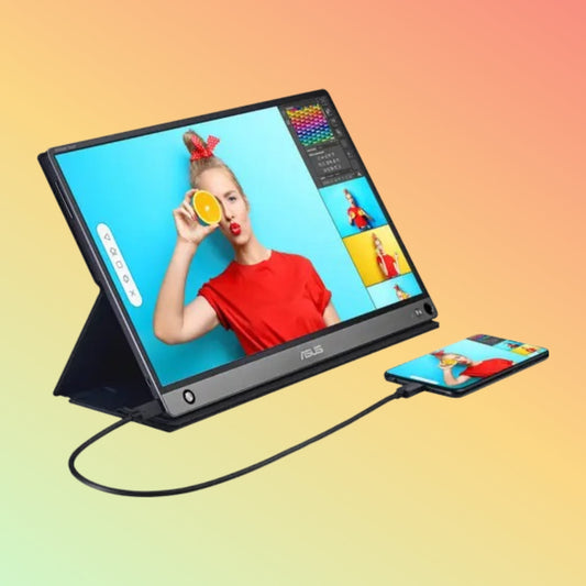 ASUS MB16AMT ZENSCREEN मॉनिटर - 15.6" FHD (1920 x 1080), IPS, माइक्रो HDMI, USB टाइप-C, 250 निट्स, 60 Hz