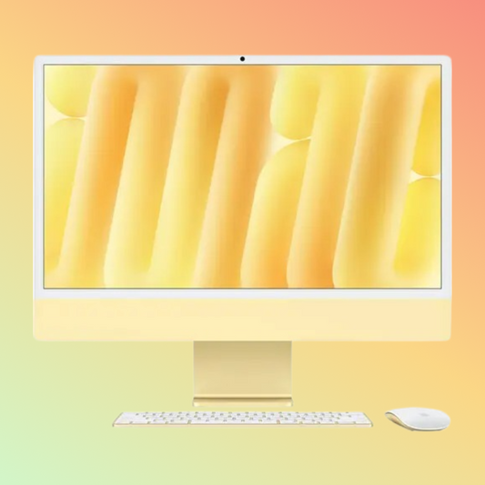APPLE MWUW3LL/A (2024) iMac - M4 चिप 10-कोर CPU, 16GB, 256GB SSD, 10-कोर GPU | 16-कोर न्यूरल इंजन, 24" 4.5K (4480 x 2520) (पीला)