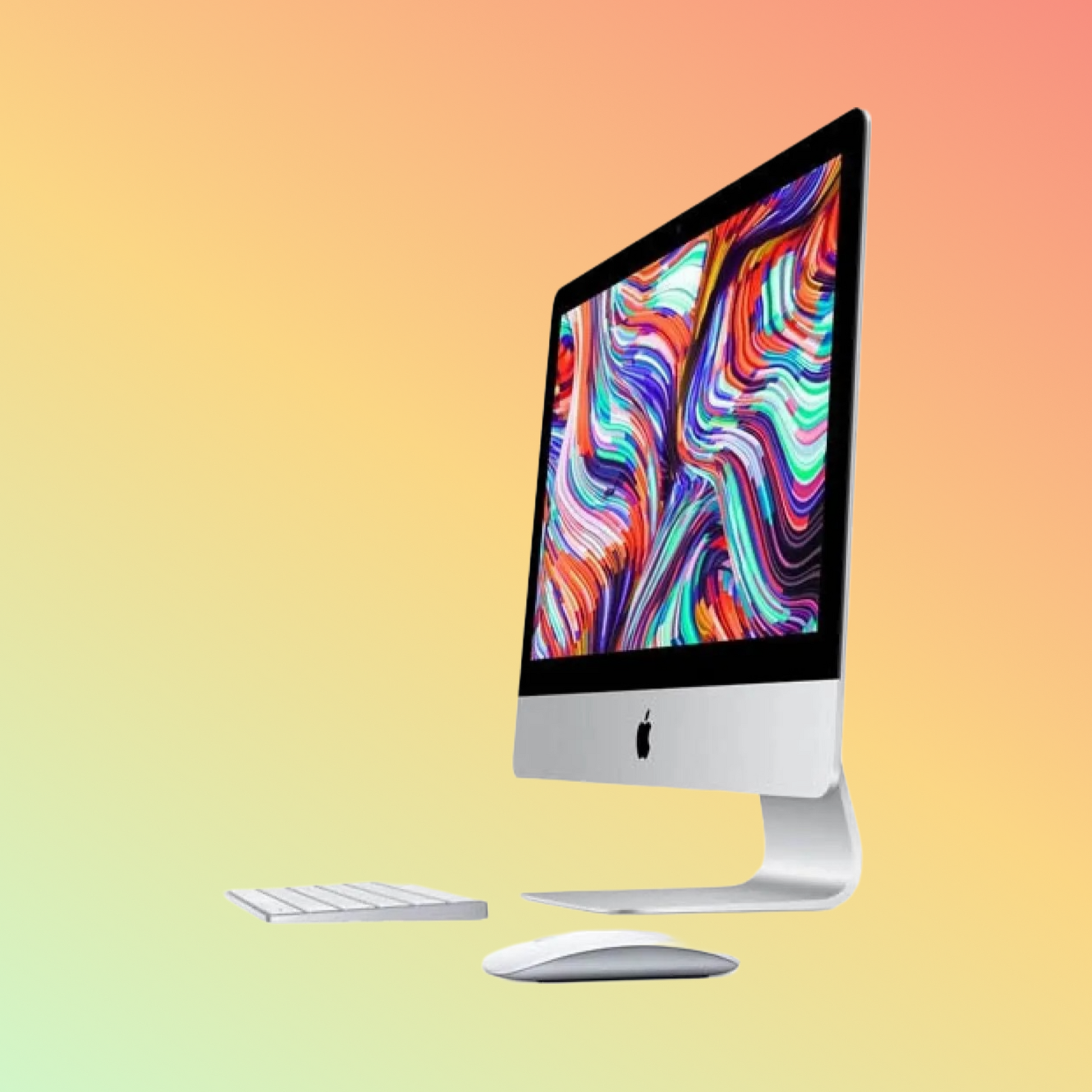 جهاز Apple MHK23 iMac - معالج i3 رباعي النواة من الجيل الثامن، سعة تخزين 8 جيجابايت، قرص SSD سعة 256 جيجابايت، شاشة 22 بوصة بدقة 4K (4096 × 2304)