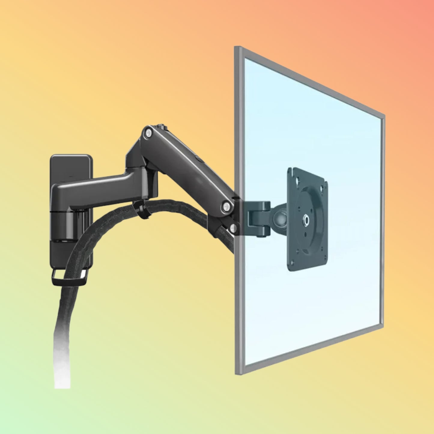 "Adjustable gas spring arm on NEOTECH NT-RF150 Wall Mount"