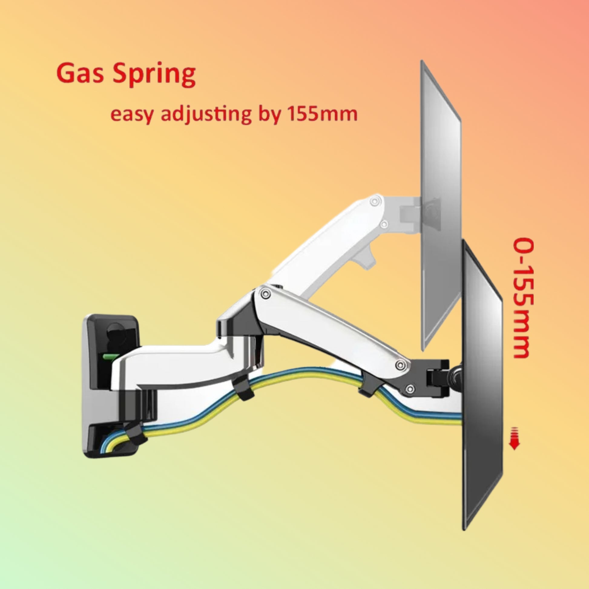 "Cable management system on the NEOTECH NT-RF150 Wall Mount"