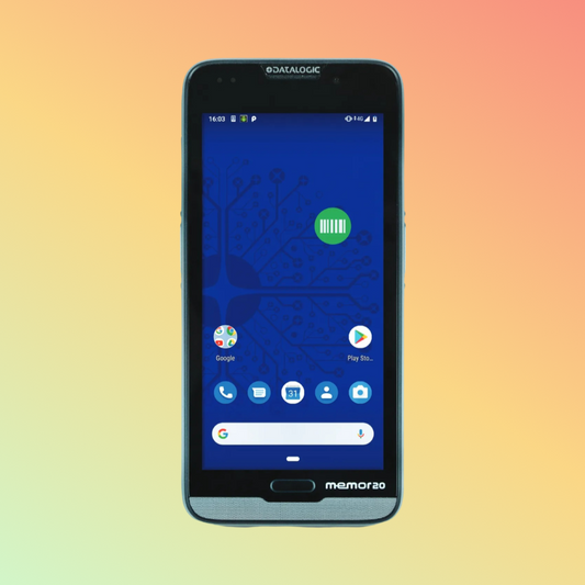 جهاز كمبيوتر محمول Datalogic Memor 20 بشاشة 5.7 بوصة يعمل بنظام Android وماسح باركود ثنائي الأبعاد وNFC وIP67 معتمد من GMS ومتاجر البيع بالتجزئة والنقل وشبكة 4G