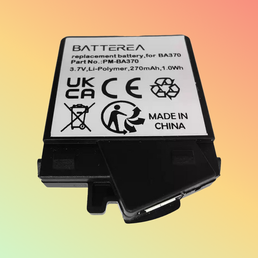 BATTEREA 270mAh 3.7V replacement for Sennheiser MM 450, PX 360, replaces for 0121147748, BA 370 PX, BA370, BA-370PX, Li-Polymer