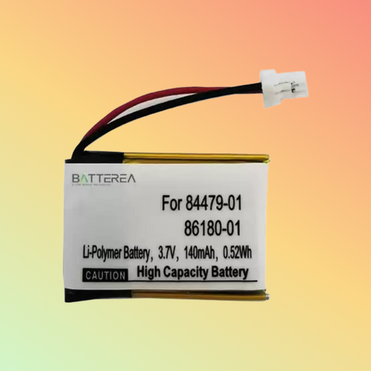 BATTEREA 3.7V 140mAh replacement for Plantronics CS540, replaces 84479-01, 86180-01, Li-Polymer