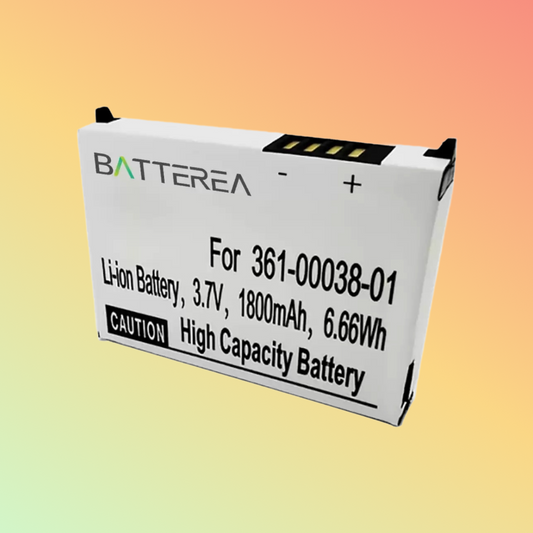 BATTEREA 3.7V 1800mAh Replacement battery for Garmin Aera 500, Aera 510, Aera 550, Aera 560, replaces 010-11143-00, 361-00038-01, Li-ion
